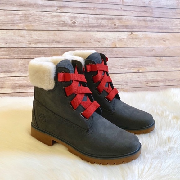 Timberland Jayne 6” WP Convenience Dark Grey Boots - Picture 3 of 7